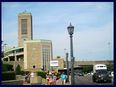 Customs building and bridge to the US